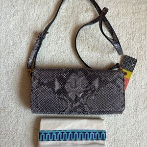 Tory Burch Snakeskin Crossbody Bag with Adjustable Strap
